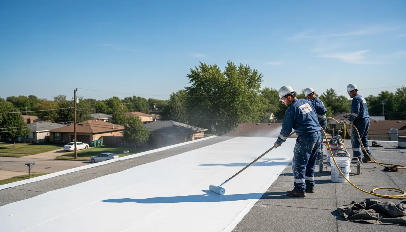 Commercial roof coating in Dundas, IL near me
